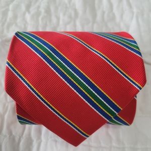 JoS A. Bank Red Striped Silk Tie Like New Condition Perfect For The Holiday USA